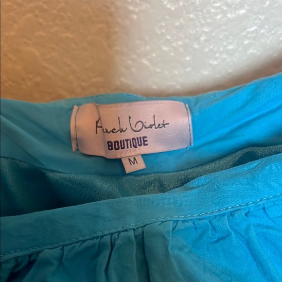 Blue Ruffled One-Shoulder Dress/Romper - Picture 2 of 2